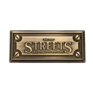 High Quality Custom Engraved Golden Colored Metal Aluminium Nameplate