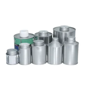 High Quality Custom Logo Tinplate Glue Can With Brush Lid For Industrial Chemicals Paint Adhesive Storage