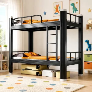 High Quality Custom Steel Bunk Bed for Adults Double Bunk Bed Frame with Reinforced Construction for Long Term Use
