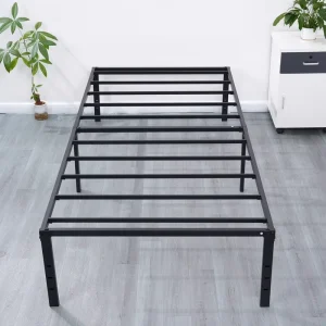 High Quality Ironwork Rental House Simple Metal Bed Frame Carbon Steel Single Row Frame Bedroom Mattress Stand