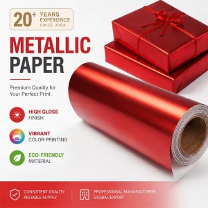 High Quality Metallized Paper for Labels Shiny Metallic Paper Sheet Eco friendly Metallic Foil Paper for Printing