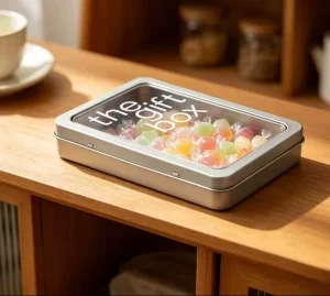 High Quality Multi-Purpose Storage Rectangular Metal Tin Box with Clear Window Candies Jewelry Stationery Gift Tin