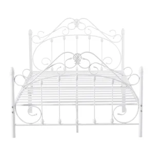 High Quality Queen Size Metal Bed Frame Good Quality Slatted Platform Bedroom Furniture Included Single Twin Sizes Available