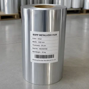 High Quality VMBOPP Film Gold Silver Metallized BOPP Foil Roll for Cosmetics Packaging Food Grade
