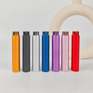 High Quality in Stock 10ml Aluminum Metal Shell Refillable Perfume Spray Bottle Portable Fragrance Bottle with Custom Logo