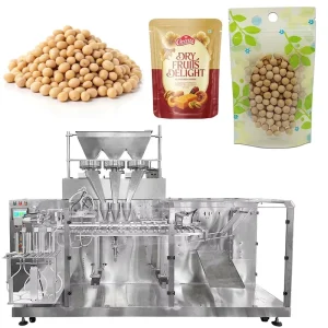 High Speed 3 outlet Full Automatic Premade Pouch Zipper Bag Doypack Granule Solid Packaging Machine for Grain Candy Snack