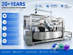 High Speed Automatic 1 5 Chambers Filling Machine for Laundry Detergent Pods Dishwashing Capsules Plastic Film High Productivity