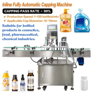 High Speed Automatic Sealing Machinery Servo Bottle Capper Screw Capping Machine