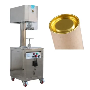 High Speed Electric Semi Automatic Stainless Steel Paper Tube Can Capping & Sealing Machine with 1 Year Warranty