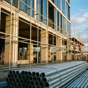 High Strength Q355B Galvanized Steel Round Tube for Structural Engineering Power Tower Bridge Construction Heavy Duty GI Pipe