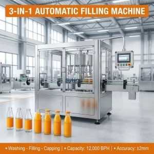 High Viscosity Automatic Honey Jam Sauce Paste 3 in 1 Piston Type Washing Capping Liquid Filling and Packing Machine