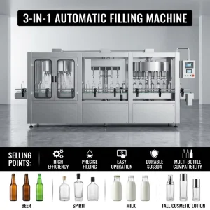 High-Viscosity Tomato Ketchup, Chili Paste and Seasoning Monoblock Rinsing, Filling and Capping Machine