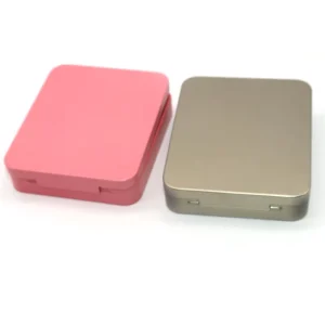 High end Child Resistant Strong Safety Custom Small Recycling Hinged Square Metal Tin Box for 0.5g 1g Pre 5 Rolls Packaging