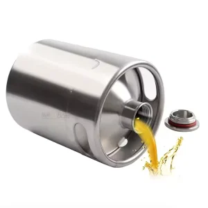 Homebrew Stainless Steel 304 Beer Keg 2L 3.6L 4L 5L 10L Mini Draft Beer Growler Beer Barrels with Sleeves and CUSTOM LOGO