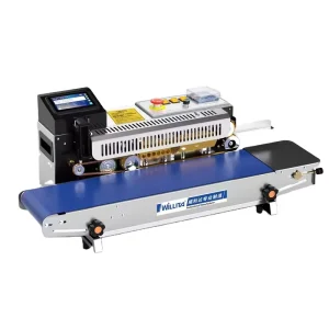 Horizontal Continuous Band Sealer with Inkjet Coding Printer and Digital Temperature Control