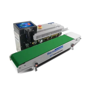 Horizontal Continuous Food Bag Heat Band Sealer with Inkjet Date Coding