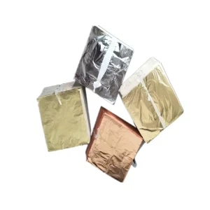 Hot Sell 14x14cm Practical Gold Foil Metal Decor Gold Decoration Craft Foil Golden Leaf Cover Leaf Sheets