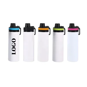 Hot Selling 750ml Sublimation Aluminum Water Bottles With Screw Lid and Portable Handle Sublimation Blanks BPA Free