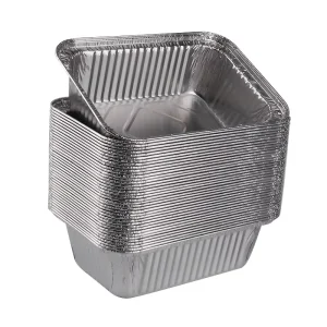 Hot Selling Disposable Rectangular Aluminum Foil Containers Various Sizes Injection Lids for Food Storage Lunch Boxes