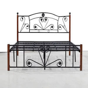 Hot Selling Double Metal Bed Minimalist Modern Design Eco Friendly Disassembly for Bedroom Apartment Hotel