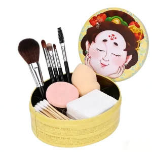 Hot Selling National Style Cosmetic Metal Box Solid Perfume Container Makeup Jewelry Snacks Gift Eye Cream Hairpin Cotton Swab