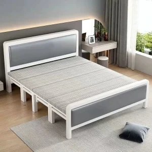 Hot Selling Single or Double Queen King Multifunctional Luxury Metal Frame Folding Bed Portable Office or Outdoor Use Single Set