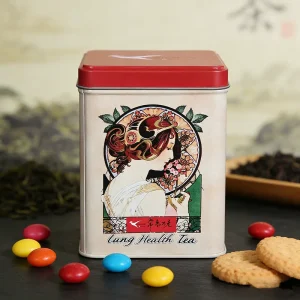 Hot Selling Square Food Grade Loose Tea Tin Box Packaging Metal Empty Tinplate Candy Biscuit Chocolate Container Recycled