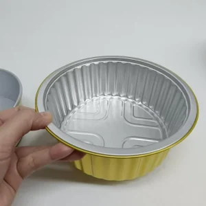 Hot and Cold Use Aluminum Foil Pans with Lid Recyclable Meal Prep Disposable Silver Foil Tray Aluminium Foil Food Container