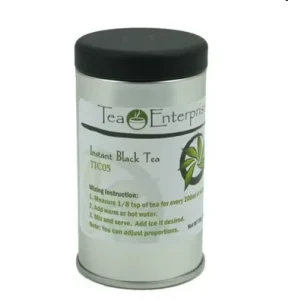 Hot sales small round tea tin with plastic lid plain metal can with label printed food grade for tea