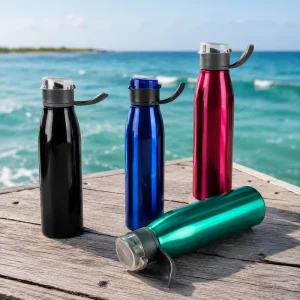 Hot selling Aluminum Sports Water Bottle 650ml Outdoor Hiking Bottle Metal Eco friendly Recyclable Food grade