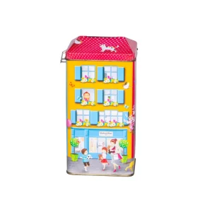 House Shape Tinplate Cookie Container and Metal Piggy Bank