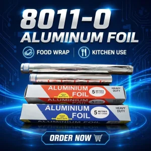 Household Aluminum Alloy Foil for Food, 12-50 Micron Thickness, 120-600MM Width
