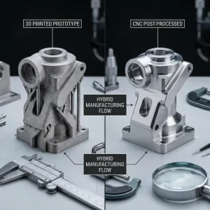 Hybrid Manufacturing Service CNC and 3D Printing Custom Metal Parts for Machining Aluminum and Precious Metals