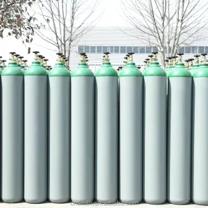 ISO DOT TPED Empty High Pressure 2L 40L Gas Cylinder for O2 N2 Ar CO2 Helium LNG CNG Acetylene and C2H2 with Valve and Cap