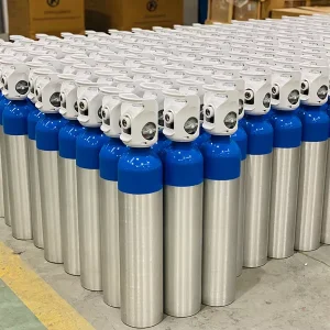 ISO7866 DOT-3AL Standard 6.7L Aluminum Medical Oxygen Gas Cylinder