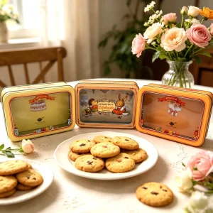 In Stock 185*132*55mm Candy Cookie Chocolate Packaging Box Food Grade Tinplate Holiday Gift Packaging Box