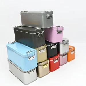 In Stock Airtight DoubleLatch Tin Box Food Grade Metal Container with Secure Clasp Lid for Cookie Coffee Spices & Gift Packaging