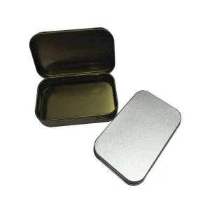 In Stock Flip Top Gold Glossy Tin Boxes Craft & Sticker Storage Tin Containers Kids Supplies Metal Tin Cans