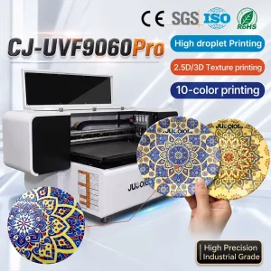 Industrial 24 Inch UV Printer 6090 9060 with 3 Ricoh Gen6 Head 10 Color Vivid Printing for Wood PVC Golf Ball Acrylic