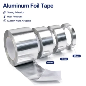 Industrial Aluminum Foil Tape Strong Adhesive Metal Foil Tape Heat Resistance Waterproof Sealing Tape Manufacturer