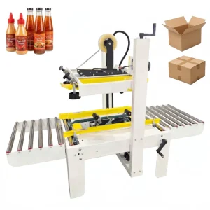 Industrial Box Sealer for Bottled Chili and Sweet Chili Sauce Case Packing