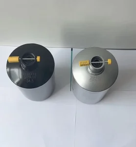 Industrial Grade Cold Steel Rolling Flask 34.5kg Round Glossy Metal Container for Gold Mining