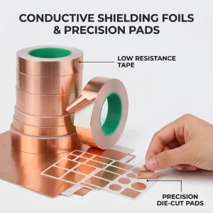 Industrial Grade Low Resistance Shielded Metal Foil Ribbon for Transformer Winding Cable Connection Precision Punching Adhesive