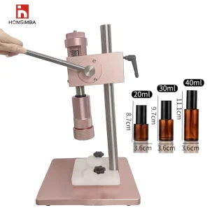 Industrial Manual Perfume Capping Machine Is Used for 13mm 15mm Rolling Aluminum plastic Cosmetic Nozzle