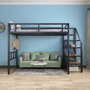 Innovative Metal Bed for Loft Bed Setup Suitable Ideal for Homes School Hotel Apartment Dormitory