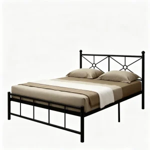 Instagram style Minimalist Modern Metal Loft Bed Single layer Wrought iron Frame for Dormitory Beds Rental Rooms Dorms