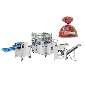 Integrated Automated Bread Slicing, Sealing, Labeling and Packaging Machine Line for Commercial Bakeries