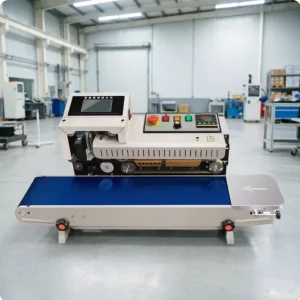 Intelligent FR1600 Continuous Sealing Machine with Touch Screen 80W Automatic Film Sealer for Aluminum Foil Bags