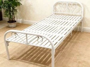 Iron Steel Folding Space Saving Portable Metal Bed Frame