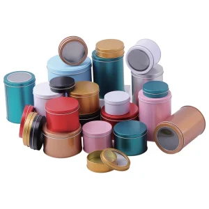Iron Tinplate Recyclable Eco Friendly Round Can for Coffee Beans Aroma Candle Jars & Watches Magnetic Rod Storage Packaging
